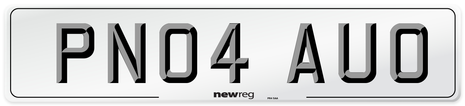 PN04 AUO Number Plate from New Reg